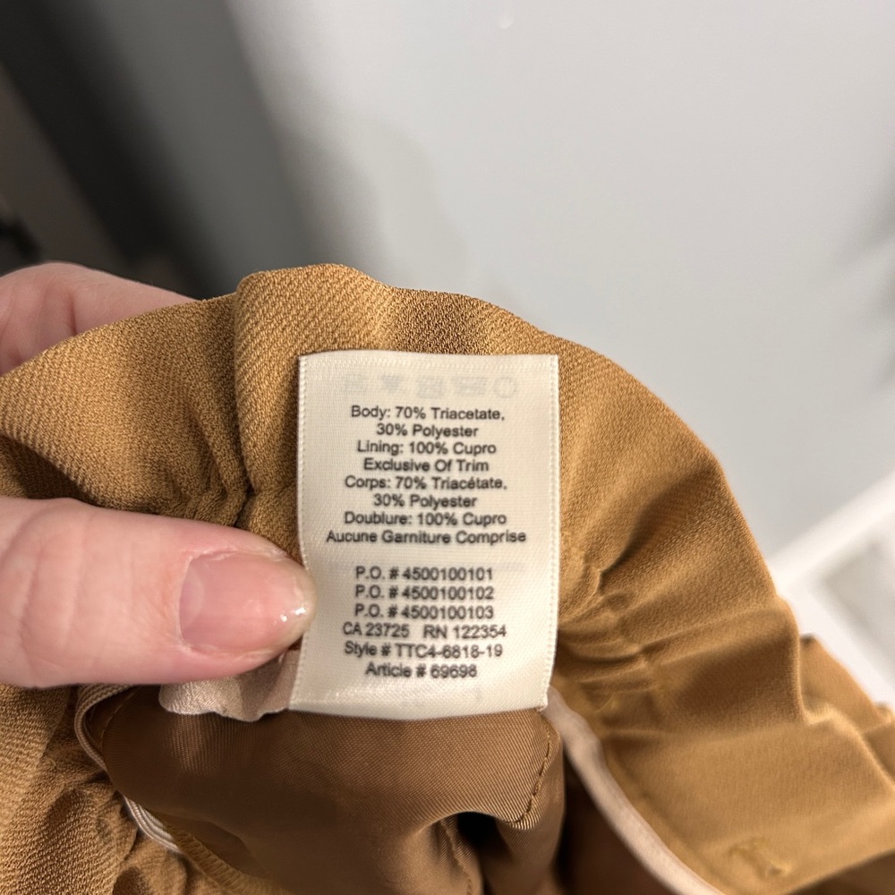 Aritzia Wilfred Kari Pant | Paperbag Waist | Camel Brown | XS - Picture 4 of 9